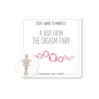 Warm Human Orgasm Fairy Mini Card & Charm for Manifestation