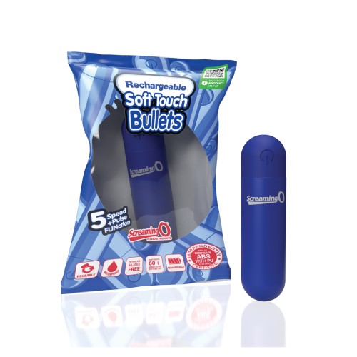 Screaming O Rechargeable Soft Touch Bullet Blue