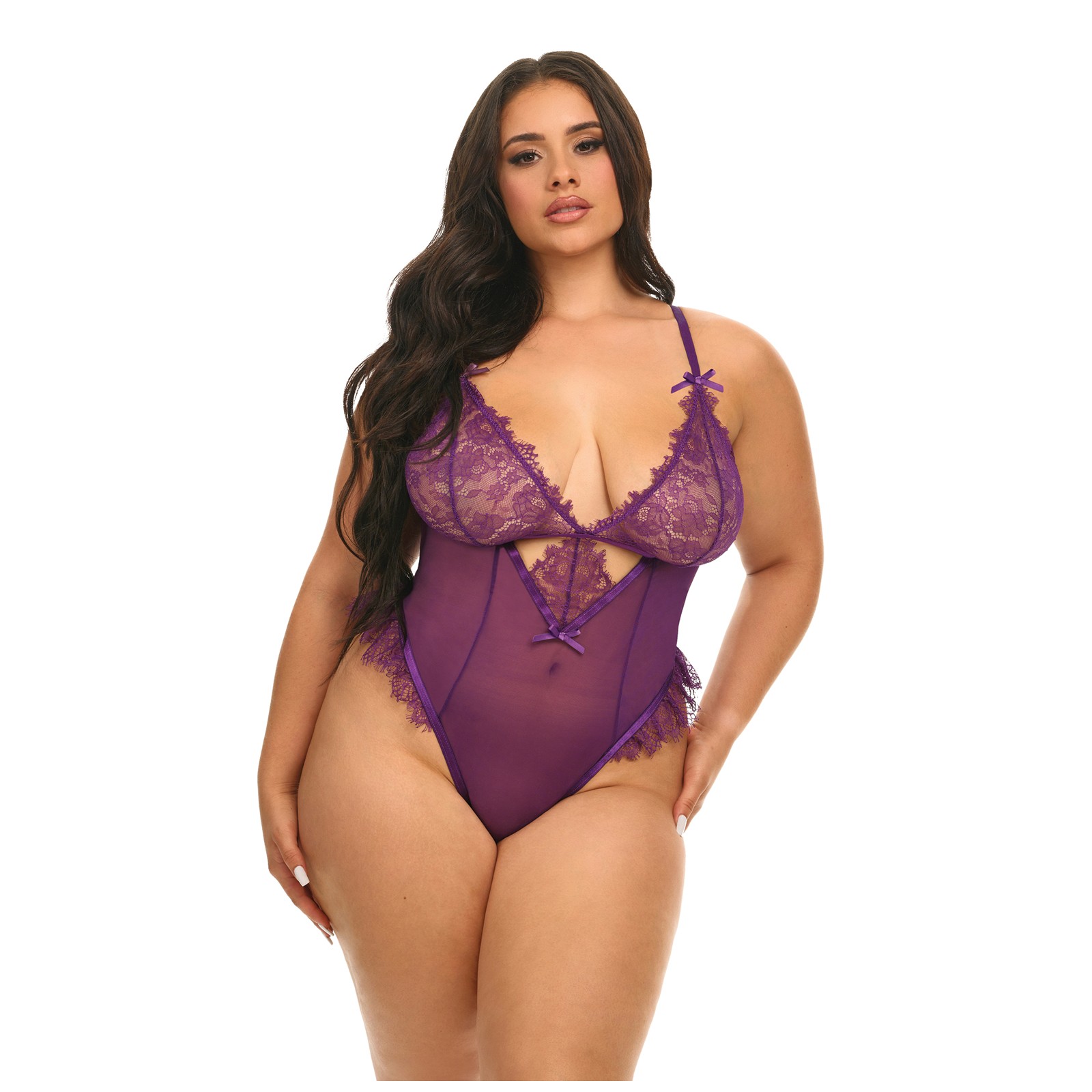 Katana Lace Teddy Purple 1X/2X