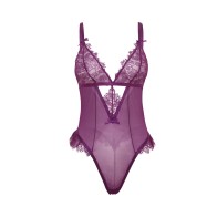 Katana Mesh & Lace Teddy - Purple S/M