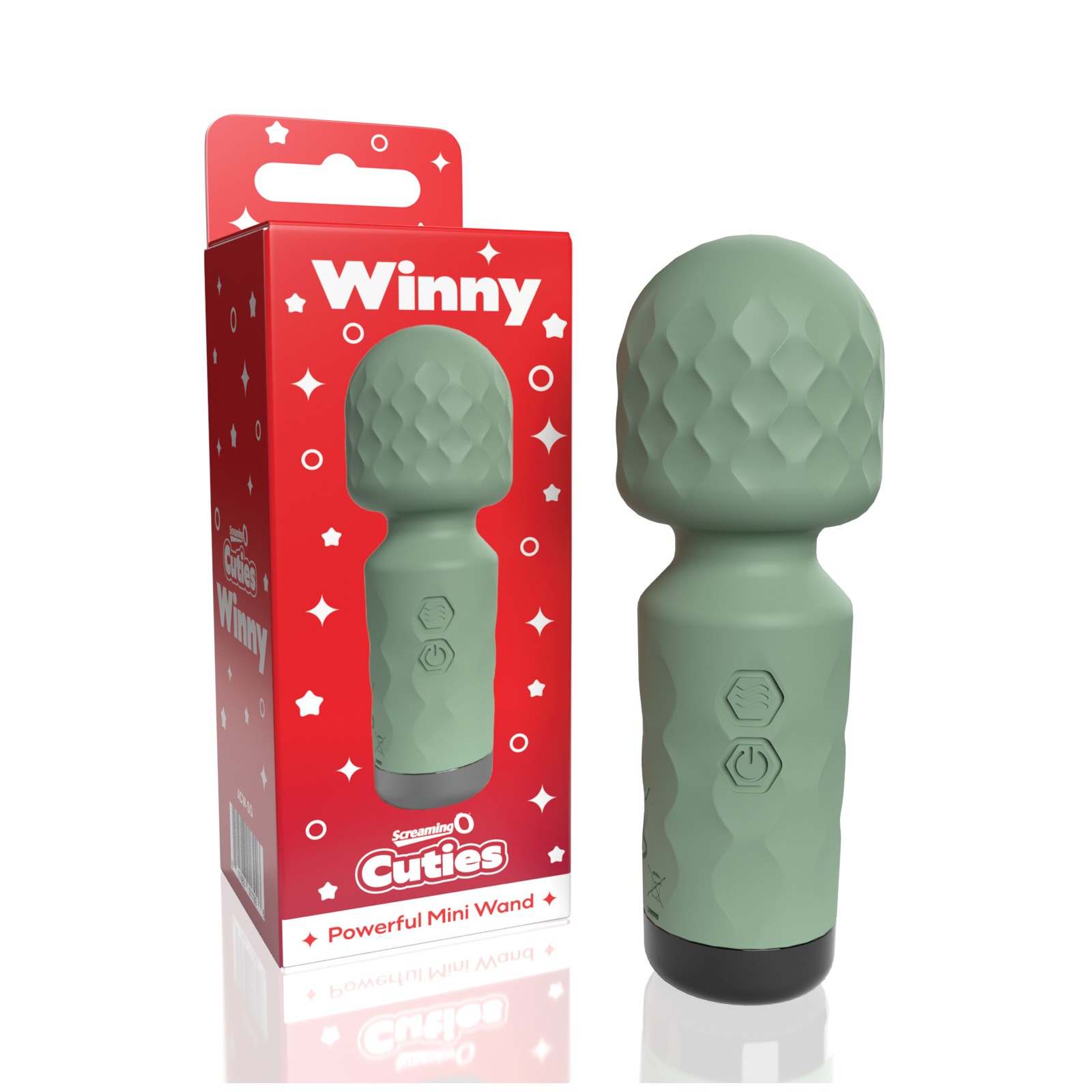 Screaming O Cuties Winny Vibrating Mini Wand - Sage Green