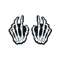 Neva Nude Holographic Skeleton Hands Pasties