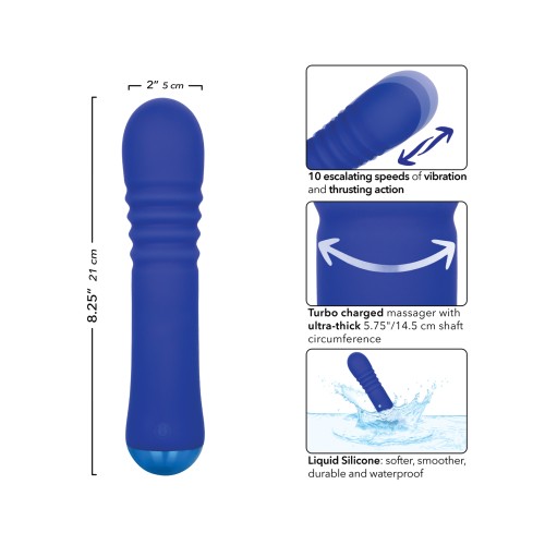 Thicc Chubby Thrusting Wand in Blue - Powerful Dual Motors