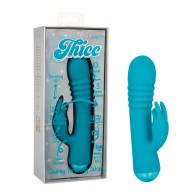 Thicc Chubby Thrusting Tickler Aqua Vibrator