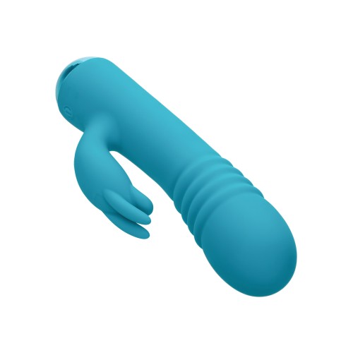 Thicc Chubby Thrusting Tickler Aqua Vibrator