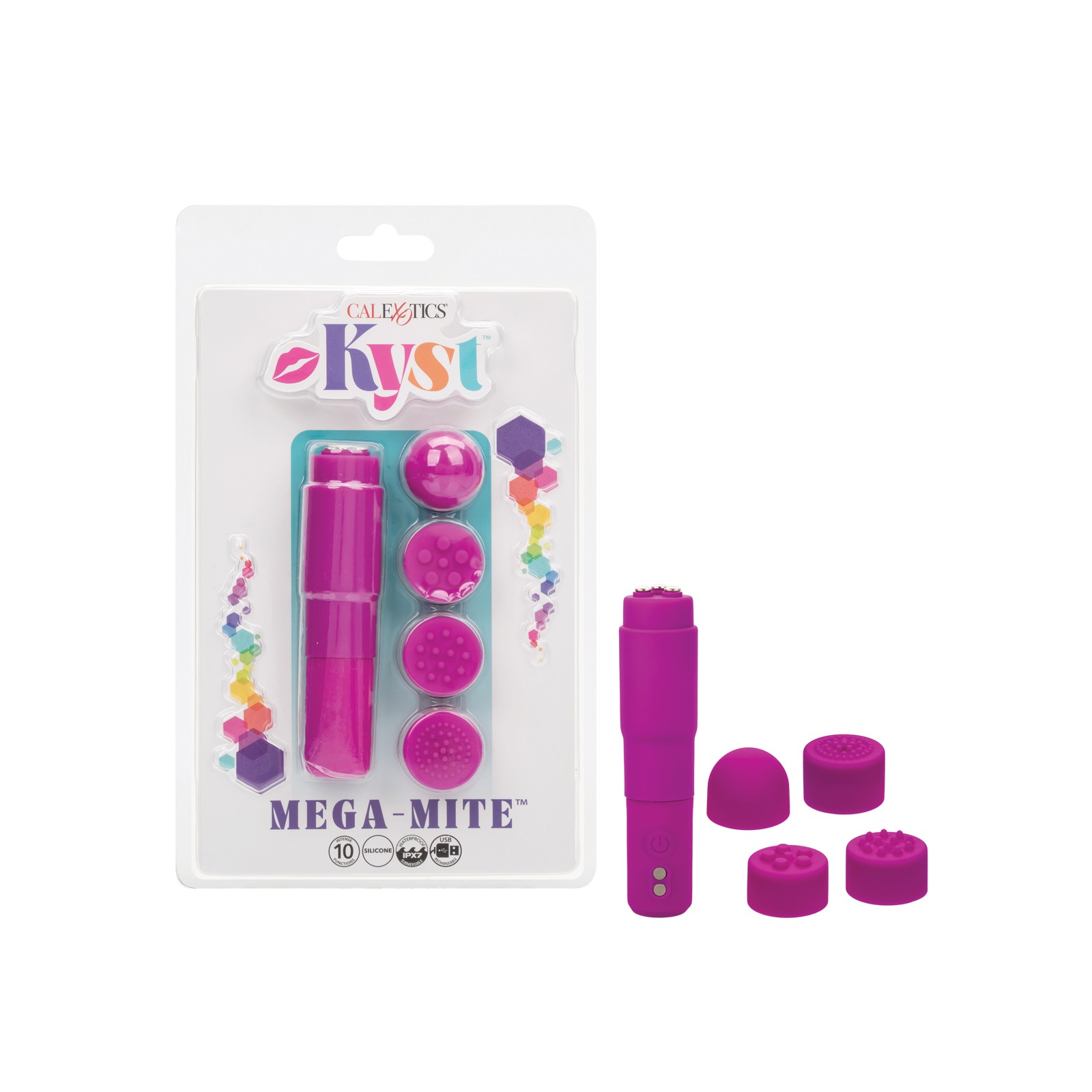 Kyst Mega-Mite Stimulator with Interchangeable Tips Pink