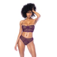 Underwire Bustier Set with Thong - Perfect for Romantic Nights