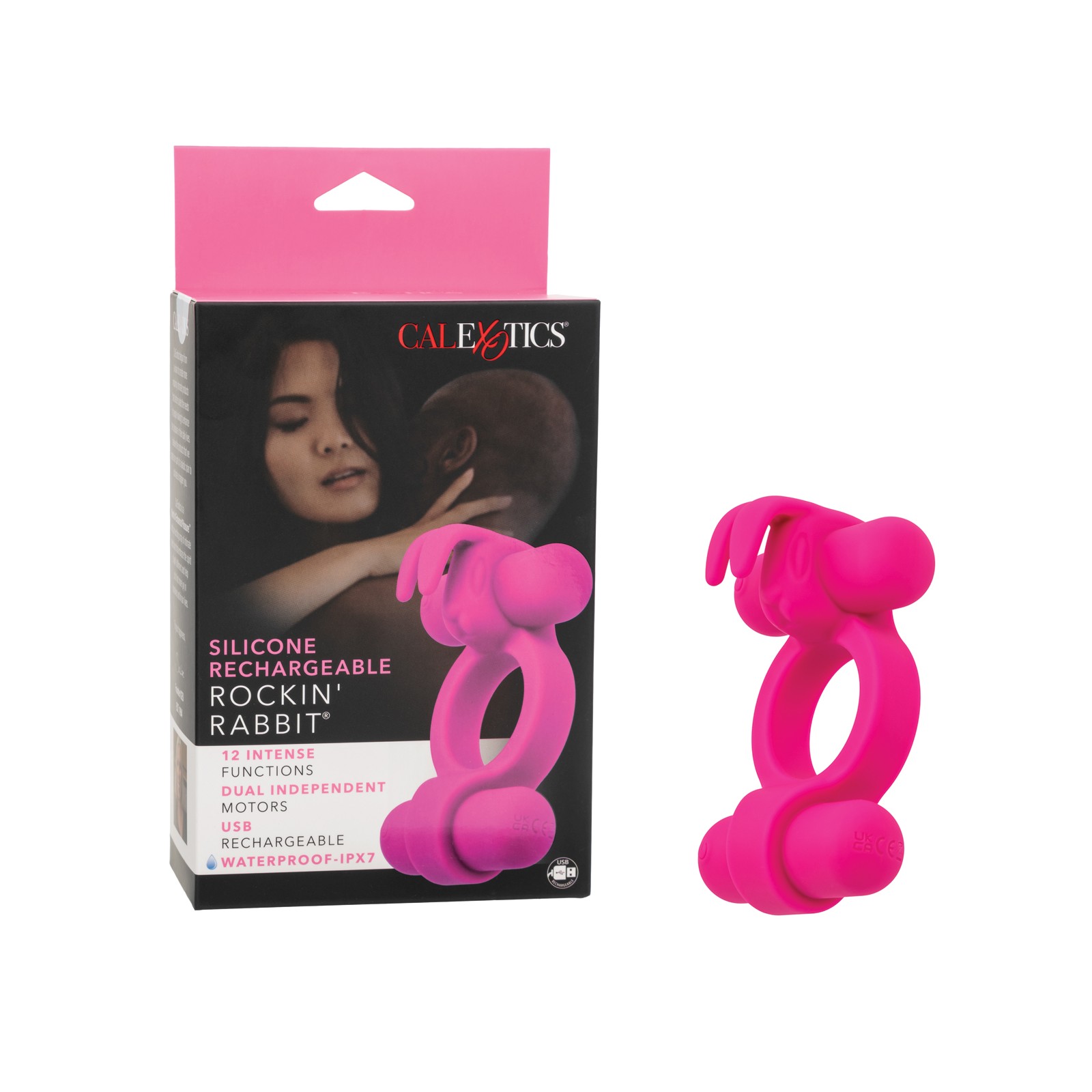 Silicone Rechargeable Rockin Rabbit Enhancer for Couples