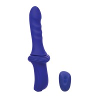 Overdrive Remote Control Sex Machine with Ridged Shaft Blue