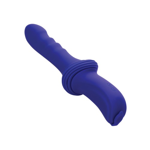 Overdrive Remote Control Sex Machine with Ridged Shaft Blue