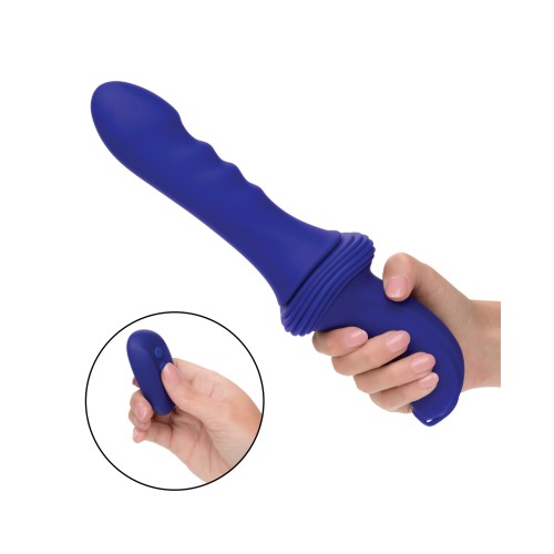 Overdrive Remote Control Sex Machine with Ridged Shaft Blue