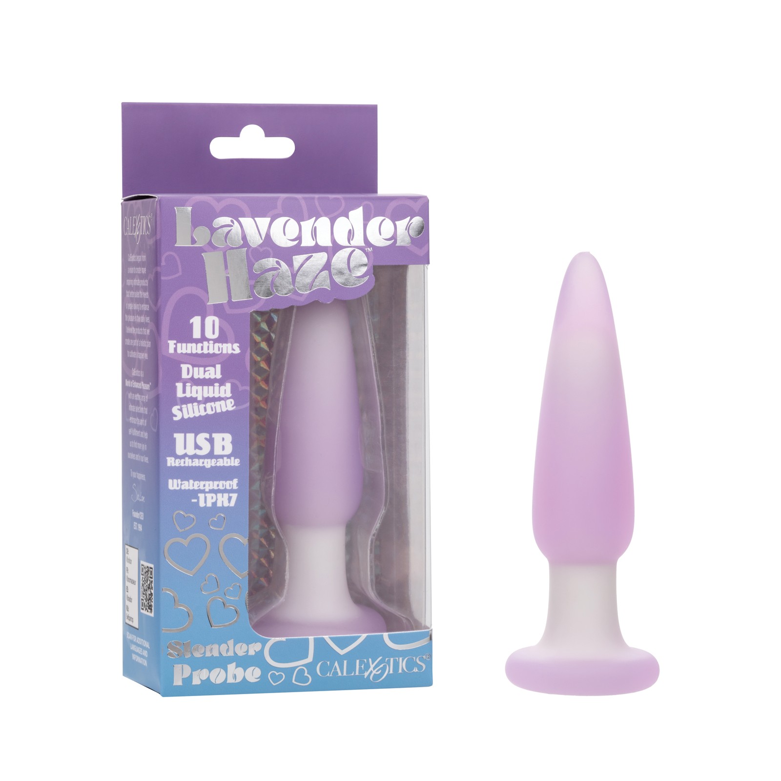 Lavender Haze Slender Anal Probe in Lavender/White