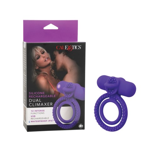 Anillo Vibrador Silicon Rechargeable Dual Climaxer