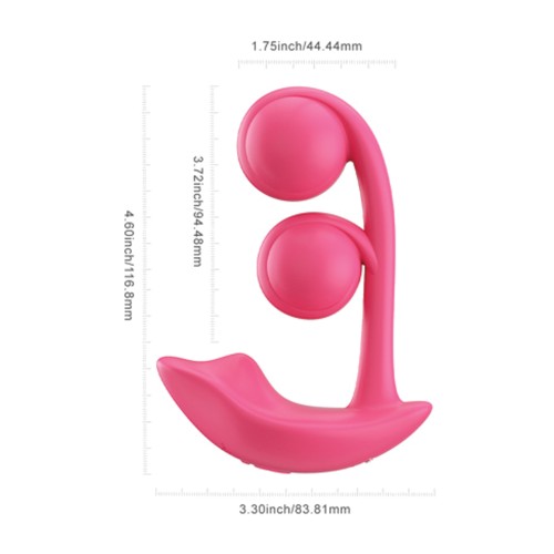 Vibrador de Bolas Gemelas Clítoris y Punto G Melody Rosa