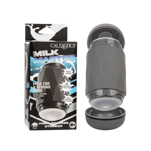 Milk Master Vibro Squeeze Stroker Black