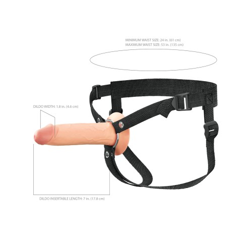 Fantasy Elite 7" Hollow Strap-on - Comfortable Pleasure