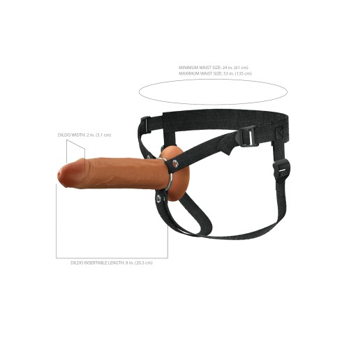 Fantasy X-Tensions Elite Hollow Strap-on 8" Brown