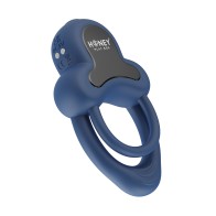 Anello Vibrating Double Cock Ring with Clitoral Stimulator - Blue