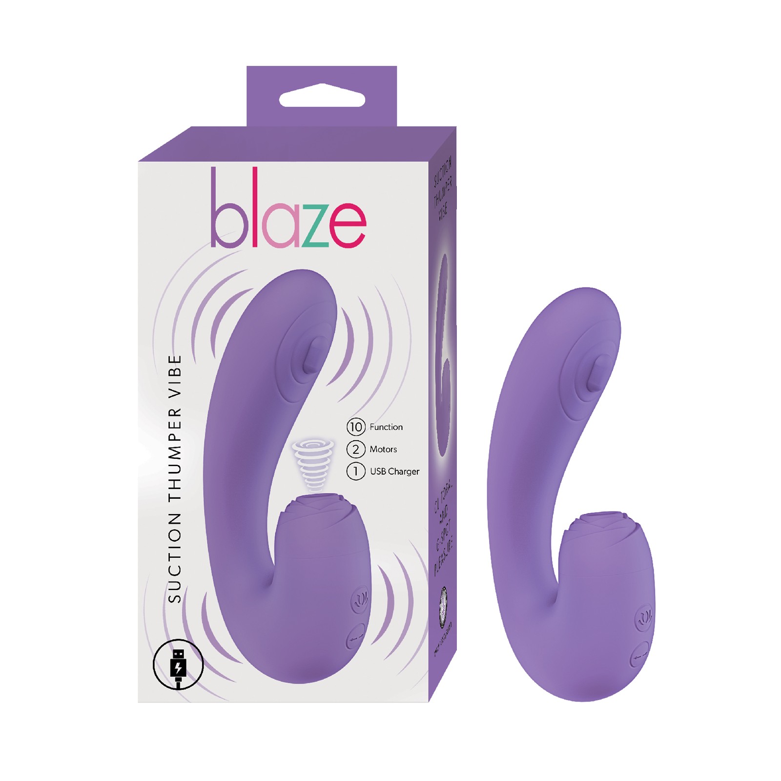 Blaze Suction Thumper Vibrator for Dual Stimulation