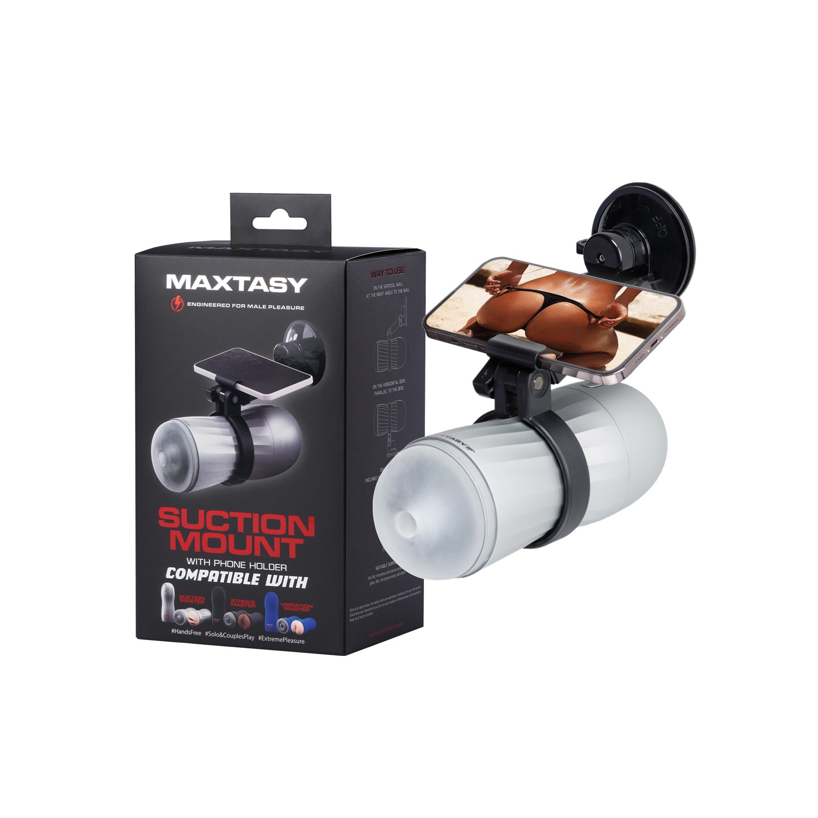 Maxtasy Suction Mount Black - Ultimate Control