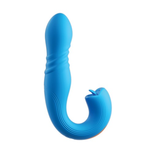 Joi Thrust 2 Vibrador de Empuje para Punto G y Lamedor de Clítoris - Azul