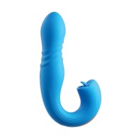 Joi Thrust 2 Thrusting G-Spot Vibrator & Clit Licker - Blue