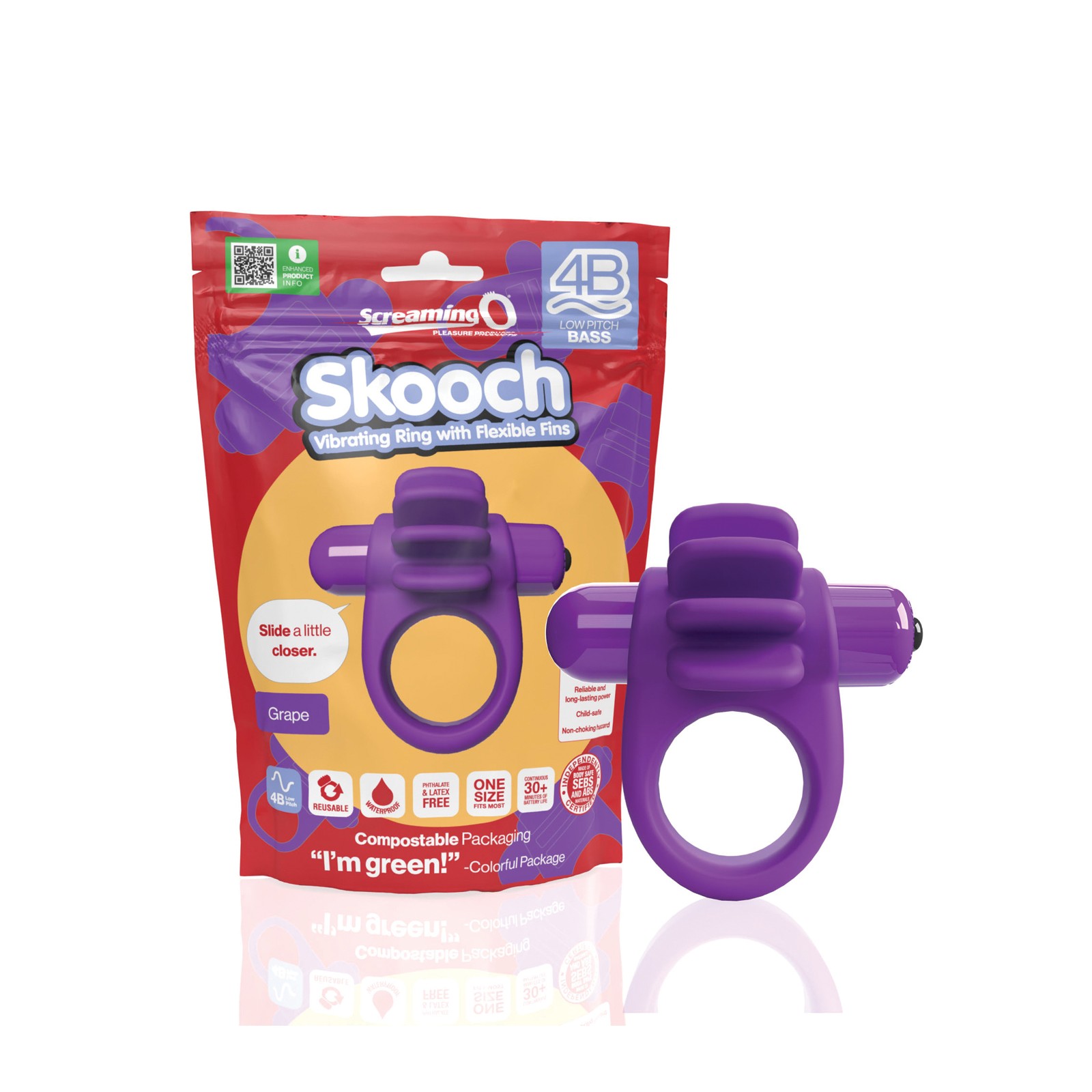 Screaming O 4B Skooch Vibrating Ring Grape