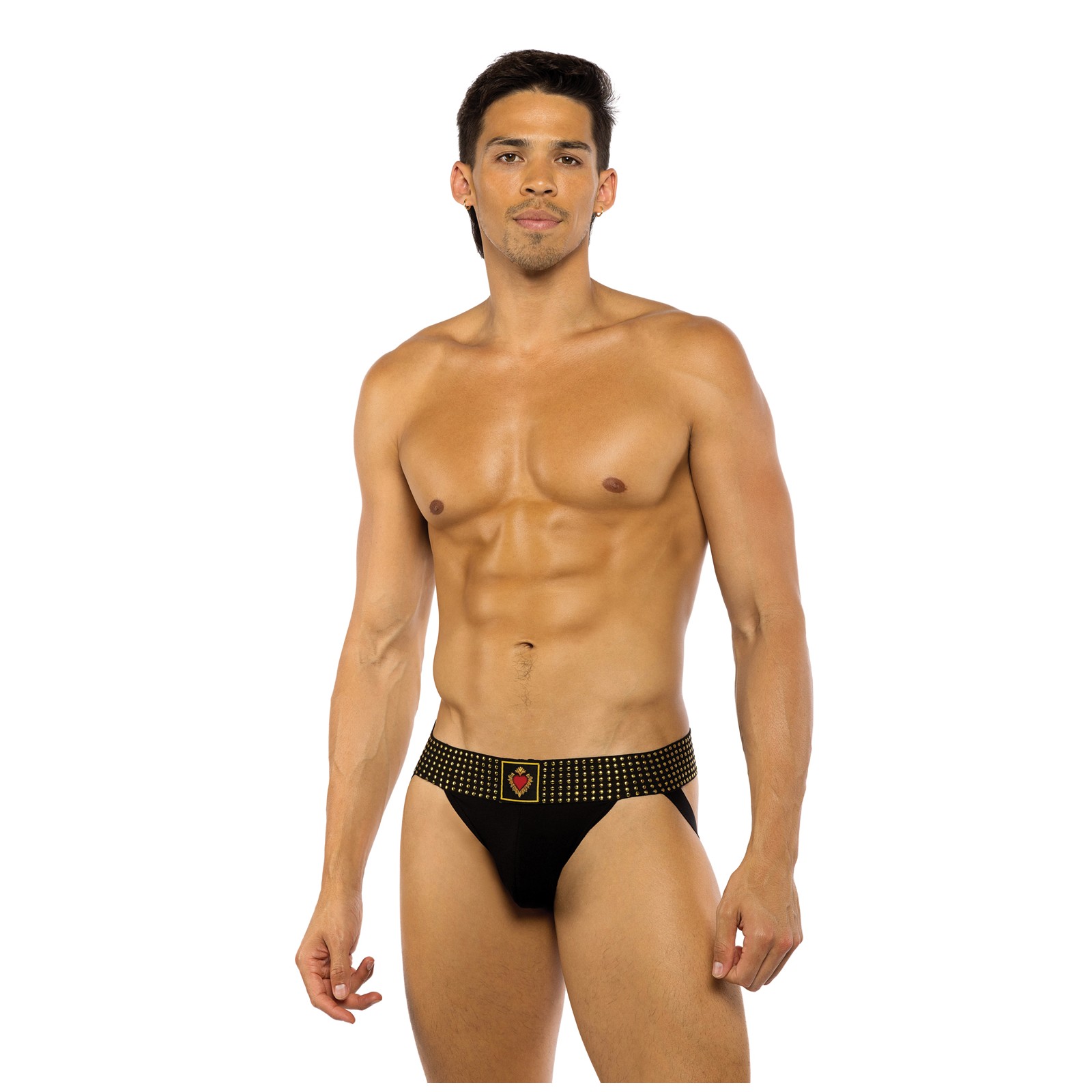 Sacred Heart Jockstrap Contoured Pouch Black LG