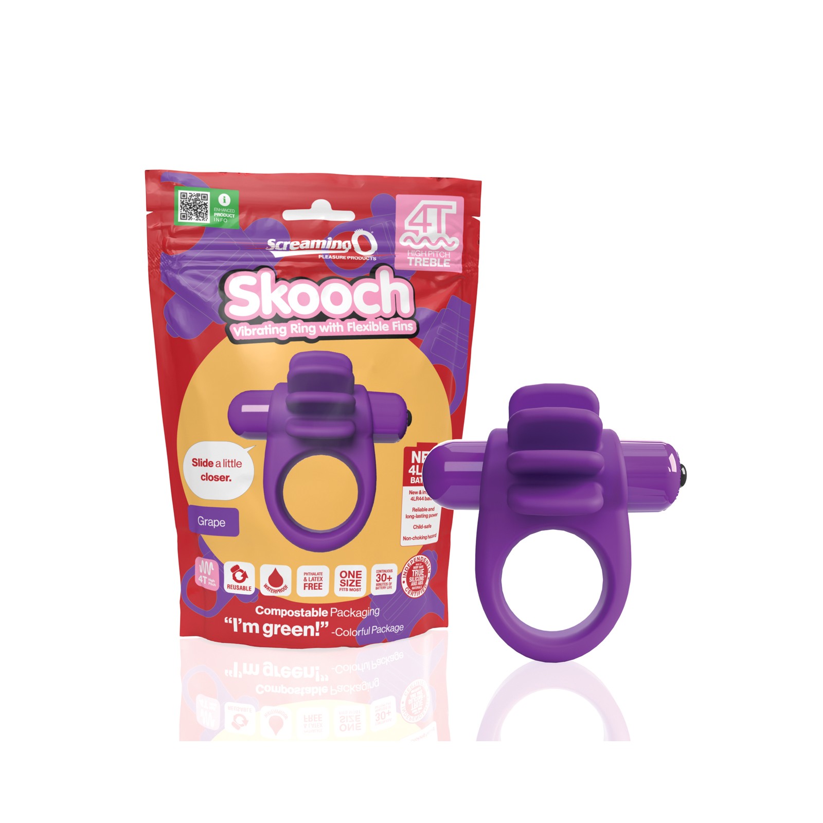 Screaming O 4T Skooch Grape Vibrating Ring