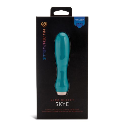 Vibrador Nu Sensuelle Skye de Tacto de Terciopelo en Verde Esmeralda