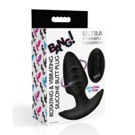 Butt Plug Rotatorio y Vibrante con Control Remoto en Negro