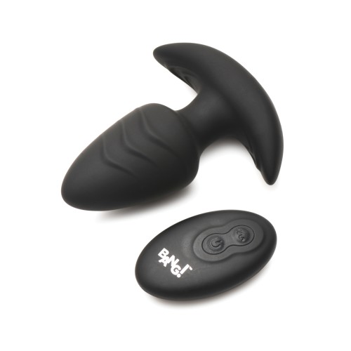 Bang! Rotating and Vibrating Butt Plug with Remote in Black