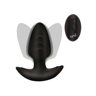 Butt Plug Rotatorio y Vibrante con Control Remoto en Negro