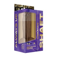 Shaft Flexskin Liquid Silicone 7.5" Vibrating Dong with Balls - Oak