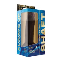 Shaft Flexskin Liquid Silicone 9.5-Inch Vibrating Dong in Mahogany