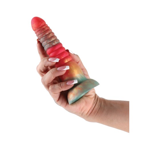 Dildo Colores Apilados de 6 Pulgadas Rojo y Oro