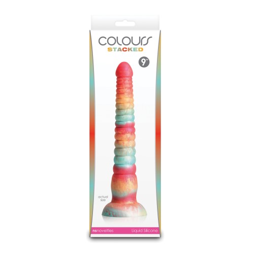 Colours Stacked 9" Dildo Red Gold