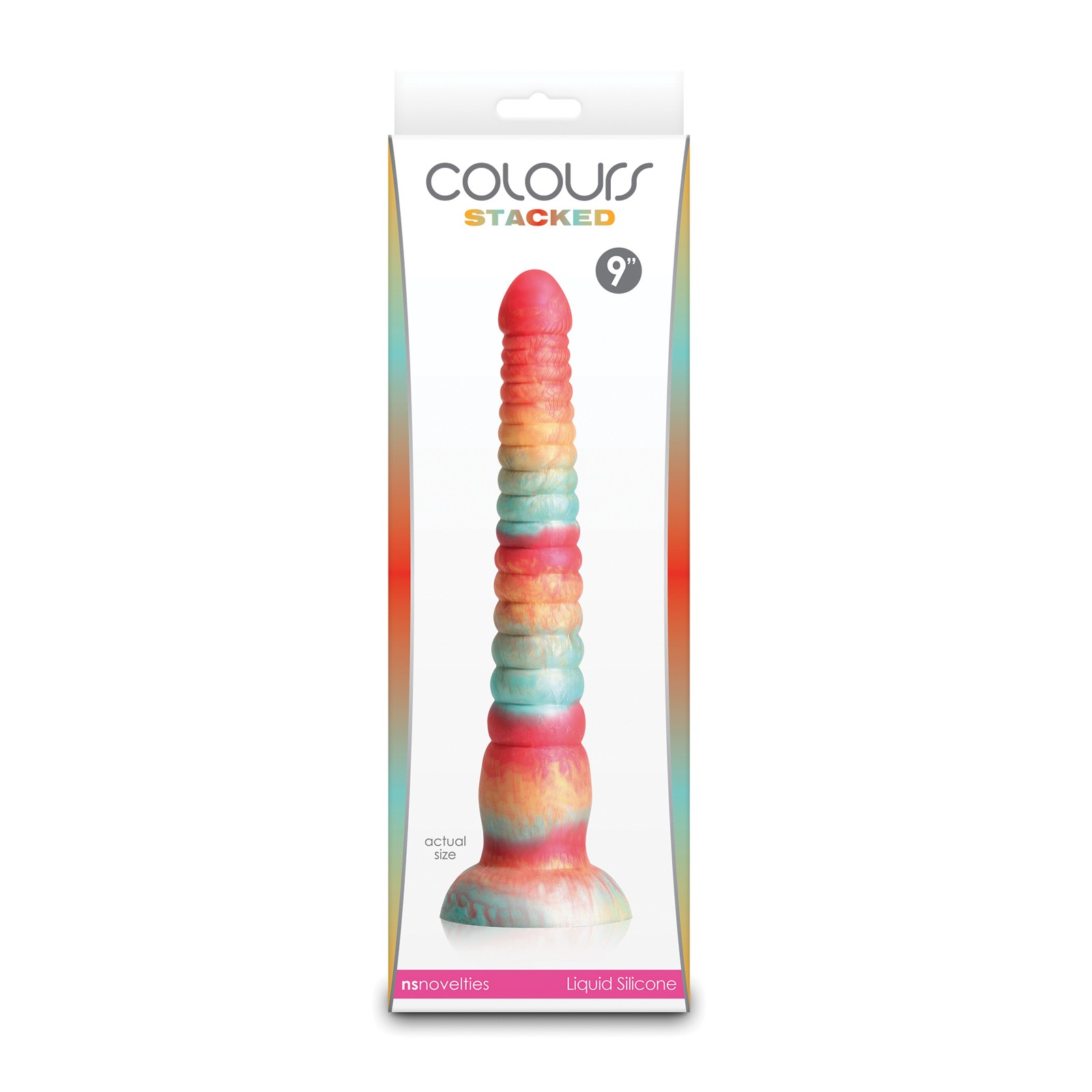 Colours Stacked 9" Dildo Red Gold