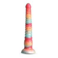 Colours Stacked 9" Dildo Red Gold