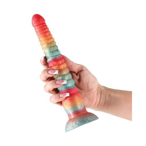 Colours Stacked 9" Dildo Red Gold