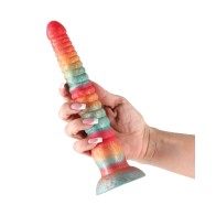 Colours Stacked 9" Dildo Red Gold