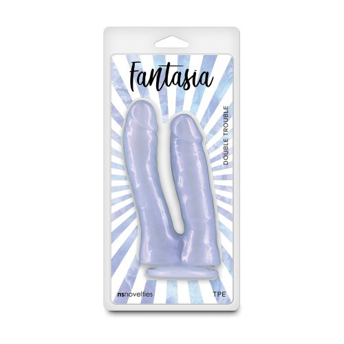 Dildo Fantasía Doble Trouble Azul