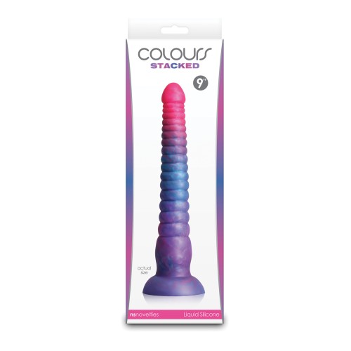 Colours Stacked 9 inch Dildo - Pink/Blue