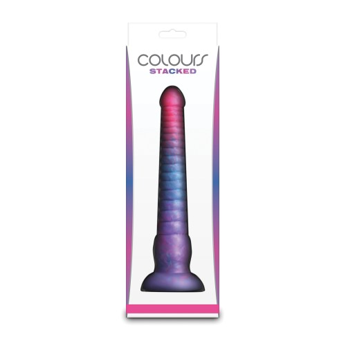 Colours Stacked 9 inch Dildo - Pink/Blue