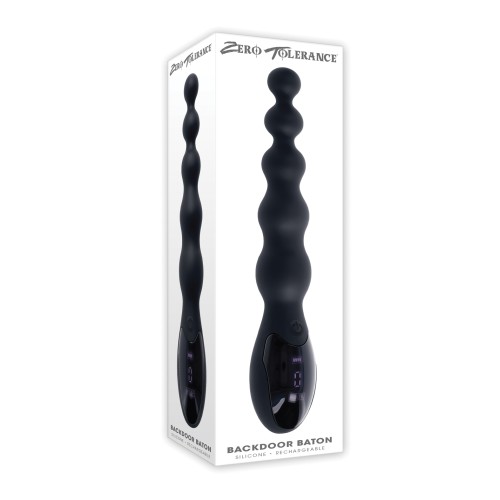 Zero Tolerance Backdoor Baton Beaded Anal Vibrator Black