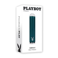 Playboy Emerald Bullet Vibrator in Deep Teal Color