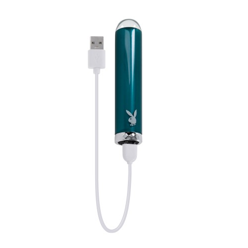 Playboy Emerald Bullet Vibrator in Deep Teal Color