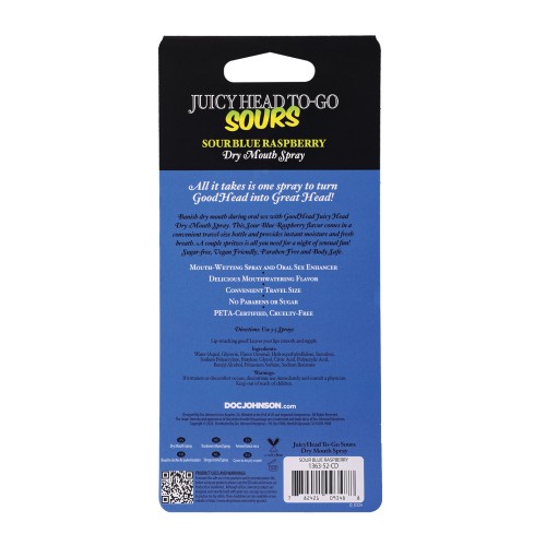 GoodHead Juicy Head Spray para la Boca Seca de Viaje - Frambuesa Azul Agria 0.30 oz