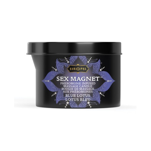 Kama Sutra Sex Magnet Candle w/Pour Spout - 6 oz Blue Lotus