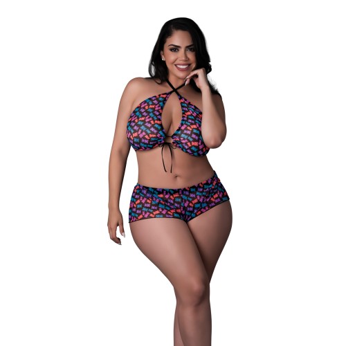 Conjunto Hazy Dayz Gummy Bear Luz Negra - Lencería Atrevida